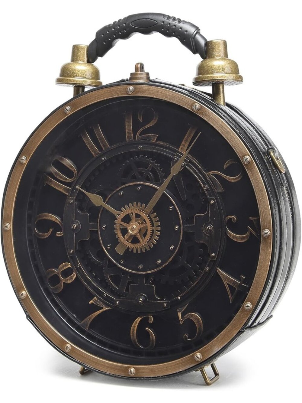 Women's Black Novelty Clock Purse Steampunk Luxurious Surface Crossbody Bags